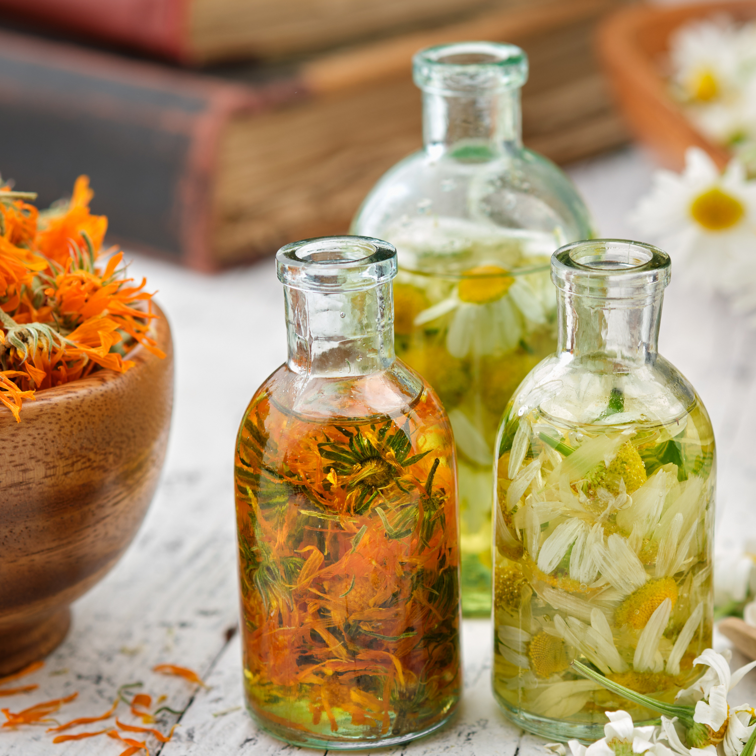 calendula and marigold infused oils
